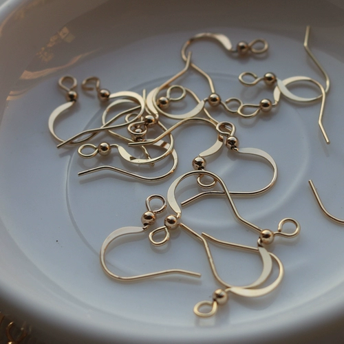 Гипоаллергенные серьги, аксессуар, аксессуары ручной работы, ручка, 14 карат, золотой цвет, DIY