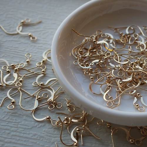 Гипоаллергенные серьги, аксессуар, аксессуары ручной работы, ручка, 14 карат, золотой цвет, DIY