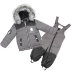 Moomin Muming quần áo trẻ em bé áo khoác trẻ em phù hợp với cậu bé mùa đông dày ngoài trời trượt tuyết mặc quần cotton windproof quan ao tre em cao cap Quần áo ngoài trời cho trẻ em
