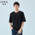Áo thun nam tay ngắn Senma 2019 mùa đáy quần màu sắc rắn Hàn Quốc quần áo cotton giản dị xu hướng quần áo nam - Áo phông ngắn