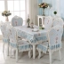 Bàn vải châu Âu bọc ghế đặt hình chữ nhật bàn cà phê khăn trải bàn tròn nghệ thuật đơn giản bàn ăn ghế bìa bao gồm hộ gia đình Khăn trải bàn