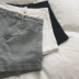 Miễn phí đăng SPG 2018 mùa xuân và mùa hè thực tế tốt để có một màu rắn mỏng retro cao eo quăn quần short denim phụ nữ jean nữ Quần jean