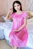 Nightdress nữ mùa hè sexy băng lụa ngắn- tay kích thước lớn phụ nữ mang thai chất béo mm lỏng đoạn dài 200 kg mang thai thời gian mỏng đồ ngủ Đêm đầm