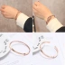 Phiên bản Hàn Quốc của vòng tay nữ đơn giản hoang dã Nhật Bản và bạn gái Hàn Quốc bạn gái Sen mở vòng tay vàng hồng cá tính vòng tay trang sức vòng tay tinh lâm Vòng đeo tay Cuff