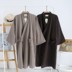 Của nam giới áo ngủ ngắn tay cotton áo choàng tắm mùa xuân và mùa hè phần dài kimono Nhật Bản Han bông gạc đôi bông và linen Night Robe