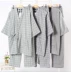 Người đàn ông Nhật Bản kimono đồ ngủ bông đôi gạc Nhật Bản phù hợp với dịch vụ nhà mùa hè và mùa thu thoải mái dày mô hình lỏng lẻo pijama nam Nam giới