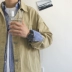 JIWU một số điều Hàn Quốc Dongdaemun ulzzang Harajuku phong cách ve áo lỏng phần mỏng denim jacket coat nam giới và phụ nữ vest nam Áo khoác