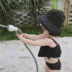 柒 号 童 仓 2018 mùa hè trẻ em mới của cô gái đồ bơi cáp treo rốn tops tóm tắt để gửi mũ bơi Đồ bơi trẻ em
