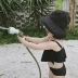 柒 号 童 仓 2018 mùa hè trẻ em mới của cô gái đồ bơi cáp treo rốn tops tóm tắt để gửi mũ bơi