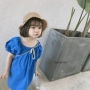 Biệt danh Tongcang 2018 đầu mùa hè mới ngắn tay đầm Hàn Quốc cô gái vòng cổ đèn lồng tay áo váy thủy triều váy dài tay bé gái