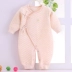 Bộ đồ lót cho bé bằng vải cotton hình tứ giác mùa thu và mùa đông cho bé sơ sinh màu bông 裆 quần áo mùa thu và mùa đông cho bé chăm sóc bụng leo núi body chip tre em Áo liền quần