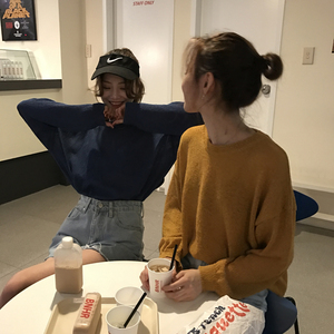 Nhỏ nhất biển Xiaohai đề nghị 2018 đầu mùa thu mỏng vi- minh bạch lỏng dài- tay màu áo len màu áo len áo len