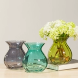 Ваза из гостиной из цветочных украшений, зеленый, свежий европейский стиль прозрачный стеклян