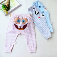 Bé lớn mông quần mùa hè nam giới và phụ nữ bé lớn pp harem quần cotton mỏng trẻ em chống muỗi điều hòa không khí ngủ quần dài quan dai cho be