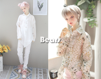 taobao agent ◆ Bears ◆ BJD baby clothing A368 lengthened can be knotted shirt 2 color 1/4 & 1/3 & uncle