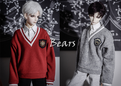taobao agent ◆ Bears ◆ BJD baby clothes A208 college V -neck T ~ 2 color income 1/4 & 1/3 & uncle