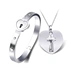Lắc cùng một đoạn với cặp đôi khóa trái tim giống nhau, một cặp khóa đôi lồng vào nhau phiên bản tiếng Hàn của món quà ngày lễ tình nhân Trung Quốc đơn giản vòng đôi Vòng đeo tay Clasp