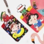 Hàn quốc lollipop cô gái với sợi dây thừng chủ thẻ phim hoạt hình hai mặt bộ thẻ ngân hàng thẻ ID thiết lập kiểm soát truy cập bộ thẻ dây đeo thẻ văn phòng