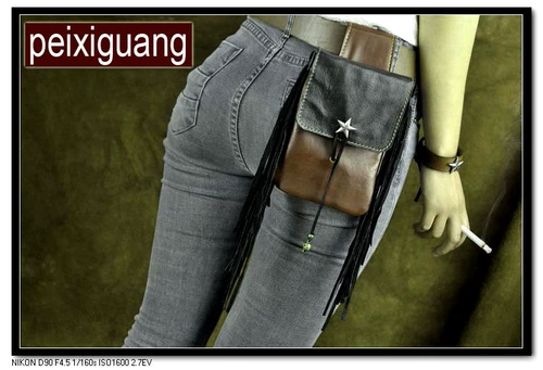 Поясная сумка, кожаная ретро барсетка подходит для мужчин и женщин, «сделай сам», из натуральной кожи