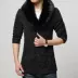 Áo gió nam mùa đông cổ lông lớn nam cộng với nhung dày phần dài Phiên bản Hàn Quốc của áo khoác nam thanh niên Áo khoác mỏng