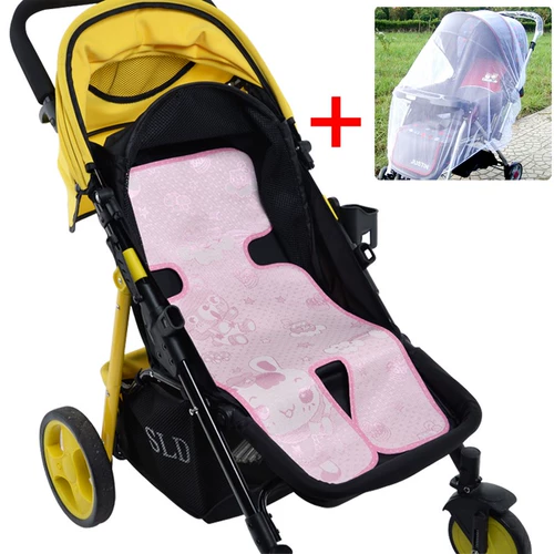 Коляска, кресло, шелковый охлаждающий детский летний коврик для новорожденных для детского сада