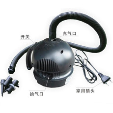Насос 220v大功率电动充气泵机橡皮艇船 跳跳跆拳道垫气垫床 加打气筒