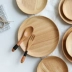 Kawashima House cao su Nhật Bản đĩa gỗ tấm gỗ trái cây sáng tạo tấm tấm gỗ snack món ăn bộ đồ ăn GP-20 bộ bát đĩa sứ cao cấp Đồ ăn tối