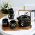 Kawashima Nhà Matte Chà Mô Hình Đá Cẩm Thạch Hộ Gia Đình Bộ Trà Gốm Đặt Ấm Trà Cốc Gỗ Pallet CJ-52 bình trà thủy tinh có lọc Trà sứ