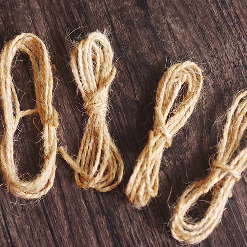 Конопля ручная конопляная веревка DIY Jaoseki Толщина веревки декоративная конопляная веревка ретро -тег фотоострый клип