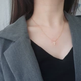 Маленькое модное ожерелье, подвеска, трендовая цепочка до ключиц, ювелирное украшение, серебро 925 пробы, подарок на день рождения
