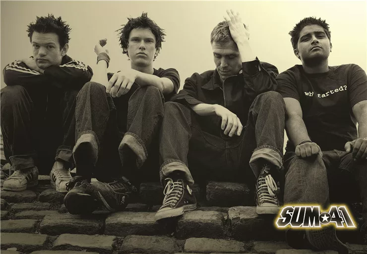 Фоторамка с изображением My Chemical Romance/SUM 41/Simple Plan/Blink-182 в стиле рок постер рисунок