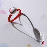 Tanabata chính hãng Dole Hall Lucky Cat Ring Trang sức cô gái dễ thương Năm nay vòng dây đỏ