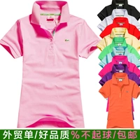 Quần áo golf quần vợt ngắn tay áo thun Áo sơ mi POLO đứng cổ áo mùa xuân và mùa hè mới quần áo bóng golf nữ - Thể thao sau áo chạy bộ nike