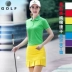 Áo thun golf nữ tay ngắn mùa hè thoáng khí thon gọn ve áo polo áo sơ mi golf quần áo sơ mi áo thun - Thể thao sau