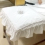 Mù lỗ cửa cống khăn massage khăn khách sạn thẩm mỹ viện giường bao gồm giường màu sắc đơn giản ban nhạc lỗ khăn vật lý trị liệu lỗ vải ga giường đơn