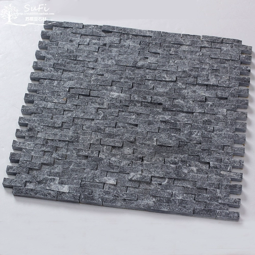 Серый черный каменный мозаика натуральная культура Ши Сюангань Ванная ТВ Бар верблюж