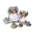 YCHEN Baroque Owl Nhân tạo Opal Corsage Trâm Nữ Thời trang Hàn Quốc Áo len Pin Phụ kiện khóa cài áo vest nam Trâm cài