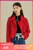 Áo khoác len ngắn màu đỏ nữ mùa đông 2018 mới dài tay áo ve áo lớn hai mặt áo khoác Taiping chim quần áo phụ nữ - Áo len lót đôi áo khoác lông cừu nữ Áo len lót đôi