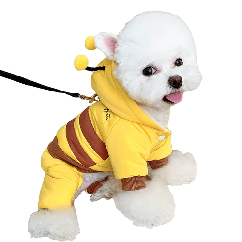 Миля пчела с четырьмя подключенными собакой, кошка кошка, маленькая собака плюшевая собака Sherry Bomei Belle Clothing Winter