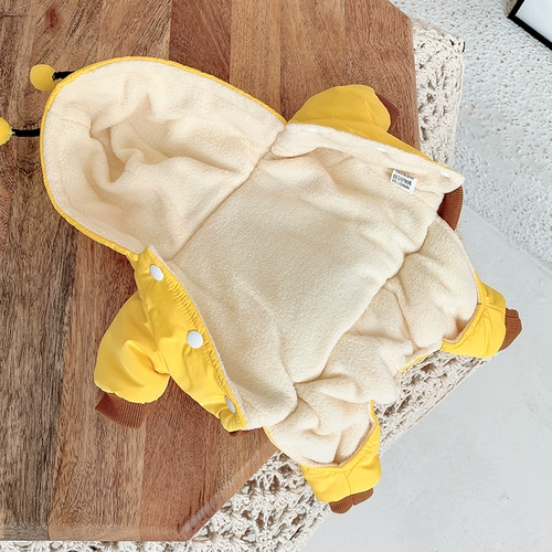 Миля пчела с четырьмя подключенными собакой, кошка кошка, маленькая собака плюшевая собака Sherry Bomei Belle Clothing Winter