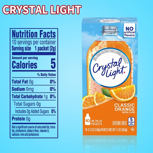 Возьмите 2 куска бесплатной доставки фруктовых аромата Crystal Light Natural Orange Orange Sugar без низкого уровня с низким уровнем