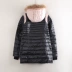 Luật loạt thương hiệu giảm giá cắt nhãn mùa đông màu sắc của phụ nữ phù hợp với đơn giản giản dị xuống áo khoác dày ấm C1493H Xuống áo khoác