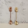 Xuất khẩu Nhật Bản Golden Rose Gold Dễ thương Dễ thương Lucky Cat Coffee Spoon Stirling Spoon Tráng miệng Muỗng Trà chiều - Cà phê đồ pha cafe