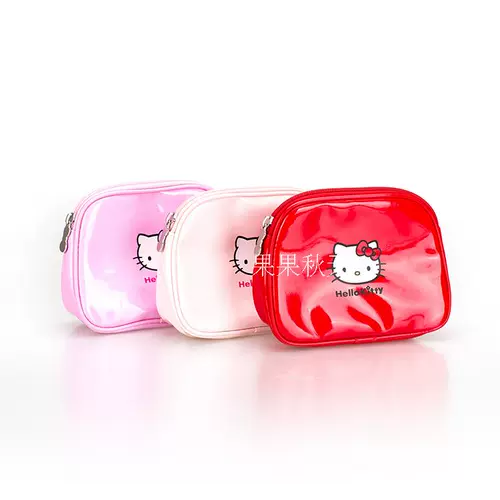Hello kitty, осенняя водонепроницаемая косметичка, однотонная сумка-органайзер, сумка, в корейском стиле