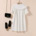 Quần áo phụ nữ mới mùa hè năm 2021 của Châu Âu và Mỹ, cổ áo búp bê ren xếp ly nhỏ, váy ngắn tay ngắn chữ A rộng rãi - A-Line Váy