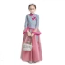 Trẻ em sườn xám mùa thu dài tay công chúa đầm guzheng trình diễn váy Trung Quốc phong cách trẻ em cải tiến cô gái sườn xám - Váy trẻ em