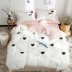 Giặt bông bốn mảnh cotton siêu mềm bông quilt công chúa gió mùa hè 1,2m 1,8 m bộ đồ giường - Bộ đồ giường bốn mảnh chăn ga gối đệm cưới Bộ đồ giường bốn mảnh