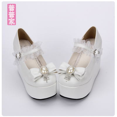 taobao agent Original handmade customized new Loltia women's shoes ultra -high heel princess shoes puffin bowl bowl of Lolita shoes 8915