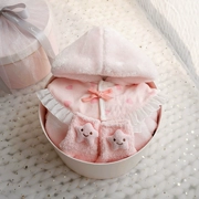 Quần áo trẻ em hộp quà tặng mới sinh em bé công chúa ngọt ngào trăng tròn phù hợp với mùa đông jumpsuit áo quà