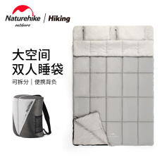 Спальный мешок naturehike挪客双人可拆分信封式棉睡袋成人户外露营帐篷秋冬保暖